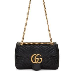 Authentic Gucci Black Marmont Medium